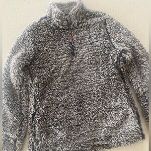 Cozy Black and White Sherpa Sweater